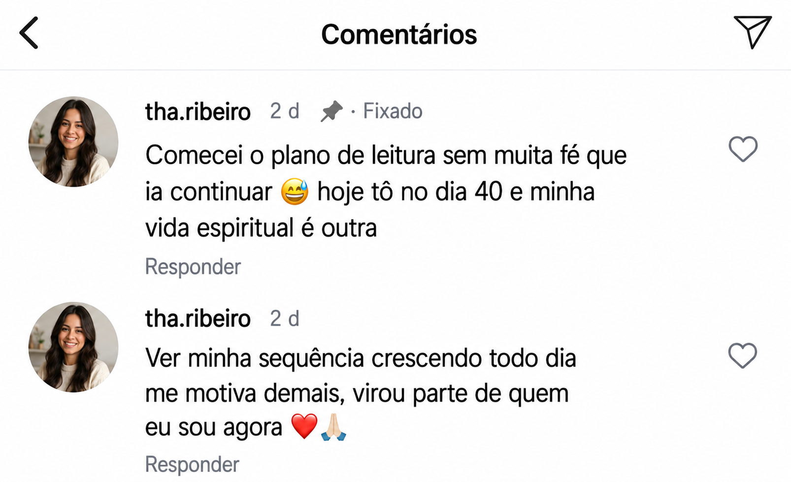 Depoimento de tha.ribeiro sobre o plano de leitura